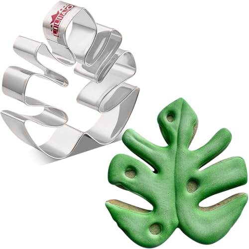 LILIAO Tropical Leaf Cookie Cutter - 3.4 x 3.6 inche - Stainless Steel
