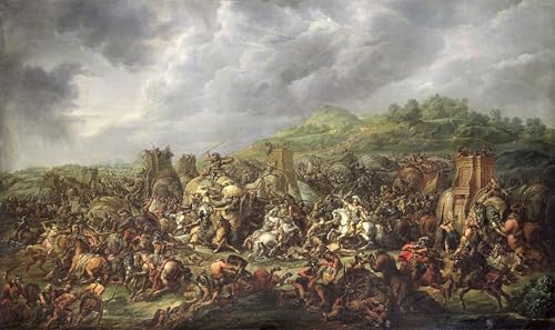 La Défaite de Porus de François Louis Watteau Graffiti Art Impression pour Décorer un Salon Moderne