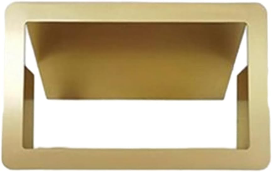 Tapa de cubo de basura de acero inoxidable dorada y cuadrada para encimera de cocina integrada