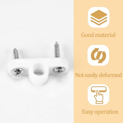 10 Stück Set Vorzeltösen für Wohnmobil und Wohnwagen mit 20 Schrauben, Flexible Installation Robustes PP Kunststoff Camping Zubehör, Fixieren Sie die Pleuelstange effektiv (Horizontale)