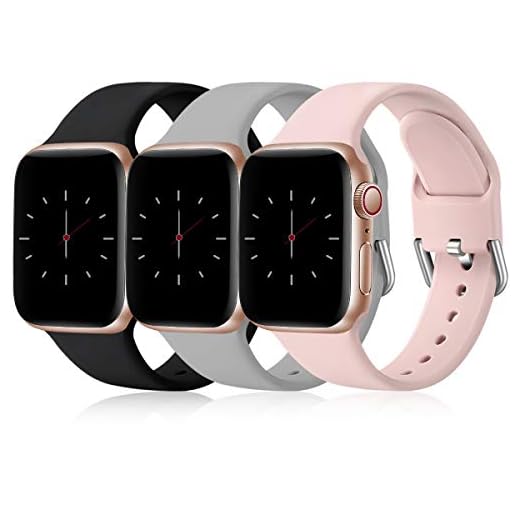 Wepro 3-Pack remmar kompatibla med Apple Watch Strap 38 mm 42 mm 40mm 44mm, mjukt silikon ersättnings-rem kompatibelt med iWatch Series 6, Series 5, 4, 3, 2, 1, SE