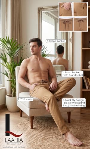 Image of Men's Regular Fit PC Denim-Look Track Pants| Lightweight & Breathable Cotton Fabric| Perfect for Casual Outings, Lounge & Night Wear (PC-Denim)