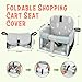 Portable Baby Shopping Cart Seat, High Chair Cover for Outdoor Hygiene and Safety, One-Hand Installation Cart Seat Cover, Comfortable and Supportive Foam-Padded, Grocery Cart Baby Seat