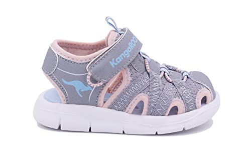 KangaROOS Jungen Mädchen K-Lil Ev Sandale, Ultimate Grey Frost Pink, 23 EU