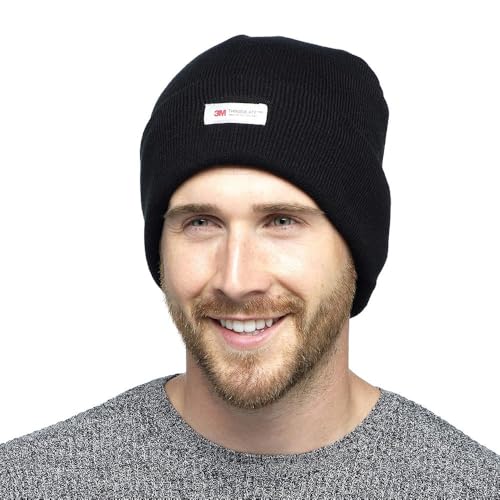 A2Z Mens Hat 3M Thinsulate Lined Insulation Thermal Acrylic Hats Caps - Hat MH219 Black One Size