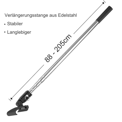 KEZERS Flächenspachtel set, Flächenspachtel 5-teiliges Set, Spachtel Werkzeug im Koffer mit Ergonomischem Griff, Teleskopstange zum Verputzen von Wänden und Decken(18 25 35 40 60cm)