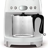 Replacement 10-Cup Glass Carafe, Compatible with Smeg Coffee Maker DCF02 (Black)