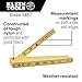 Klein Tools 910-6 Folding Ruler 6-Foot, Durable Fiberglass, Inside Reading