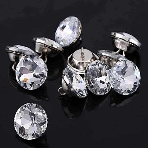 50Pcsbuttons Rhinestone Crystal Buttons Bright Diy Crafts Decoration Buttons For Bags Shoes Dress Wedding Party (20Mm) #TOP3