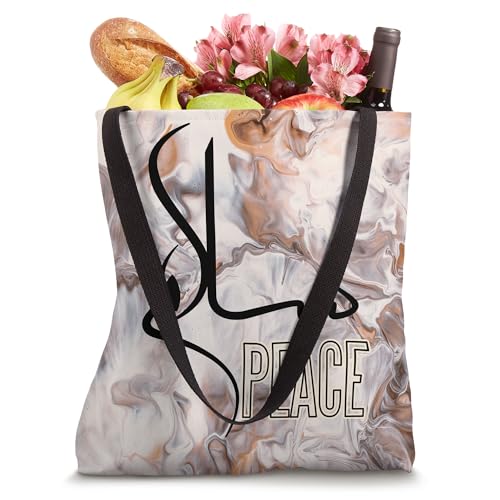 Bolso tote artístico con caligrafía árabe que significa paz, para musulmanes miniatura 4