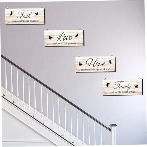 Adornos de pared de madera ORFOFE para decorar paredes vacías con estilo rústico 6