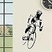 Calcomanía de pared de carrera de bicicletas, calcomanía de vinilo para pared del hogar, habitación de niño, sala de ejercicios, Mural de deportes extremos, pegatinas de pared A7 57x30cm