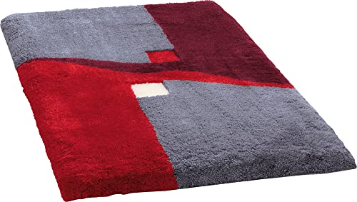 Preisvergleich Produktbild Erwin Müller Badematte Athen, Badteppich, Badvorleger rutschhemmend rot Größe 70x120 cm - kuscheliger Hochflor, für Fußbodenheizung geeignet (weitere Größen)