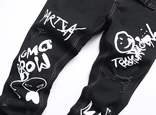 Supbird Boy's Skinny Fit Ripped Distressed Slim Fit Stretch Fashion Denim Jeans Pants(K007,16) #TOP2