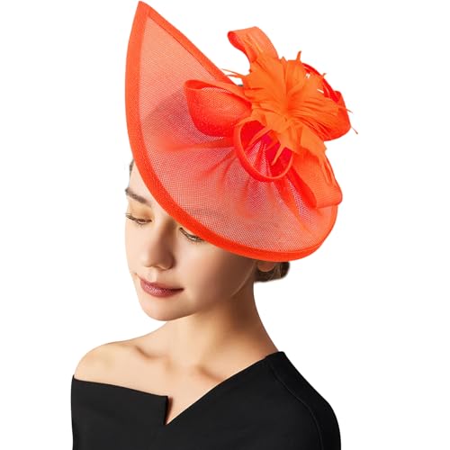 AQOKKA Women Fascinators Hats Flower Fascinators with Headband and Clip Tea Party Headwear for Women and Girls