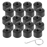 AMZAUTO 20 PCS Lug Nut Covers, 17 mm Wheel Lug Nut Covers Caps with Removal Tool, Compatible with Volkswagen Audi Roewe, Automotive Exterior Accessories (Black)