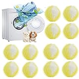 FQQF 12Pcs Atrapa Pelos Lavadora,Quita Pelos Mascota,Bolas Lavadora,para Gatos Perros,para Eliminar el Pelo de Las Mascotas en la Lavadora,Reutilizable