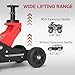 ZENITHLIVING 1.5 Ton Big Wheel Hydraulic Floor Jack for Cars, Sedans & ATVs - All-Terrain Rubber Tires, Dual Piston Pump, 6.3