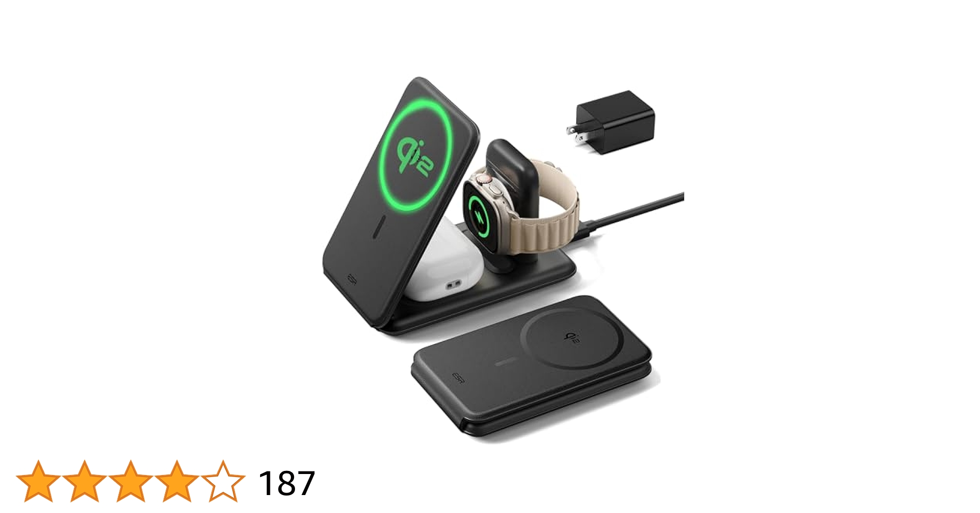 Amazon.co.jp: ESR Qi2 3-in-1ワイヤレス充電器 iPhone & Apple