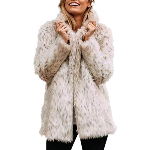 NQSB Abrigo De Piel Sintética De Zorro para Mujer Invierno Cálido Grueso Corto Peludo Falso Invierno Abrigo Exterior Chaqueta De Abrigo Abrigo Casual Fiesta Abrigo