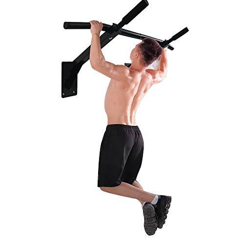 Barre De Traction Montée Murale, Barreaux De Menton De La Station De Plongée, Hauts Poignées Antidérapantes À Haute Densité À Haute Densité De Charge 400 Lb, Pour Épaules Armes De Poitrine Fitness