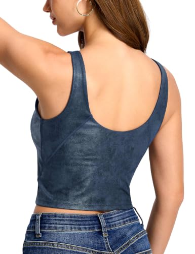 Image of THE GYM PEOPLE Womens' Sports Bra Longline Wirefree Padded with Medium Support