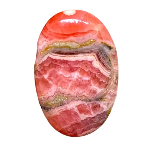 Rhodochrosite naturelle ovale 26mm, gemme de qualité pour collier
