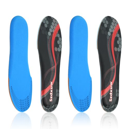Image of 2 Pairs Memory Foam Insoles for Women and Men - Cut to Insoles, Cushioning Comfort Soft Insole for Sports Shoes, Sneakers, Walking Boots, Work Shoes Replacement Shoe Inserts, Black Men
