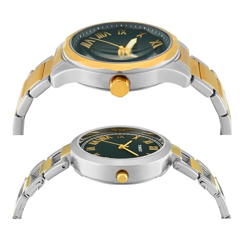 Image of TIMEX Green Round Dial Analog Pair's Watch - TW00PR340