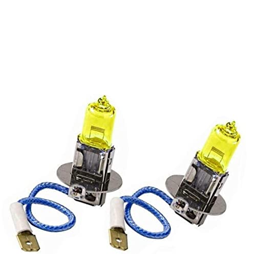 2x Jurmann H3 55W 12V Golden Vision Gelb Yellow Ersatz Halogen Birne für Scheinwerfer, Fernlicht, Abblendlicht, Nebelscheinwerfer - E-geprüft