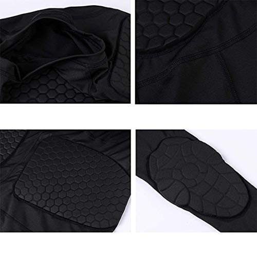 Adult Body Safe Guard Padded Protective Shirt Shoulder Back Elbow Protector For Football Soccer Baseball Basketball Hockey Rugby Snowboard Mma Skateboarding Parkour Cycling Ice Skiing Paintball M #TOP3
