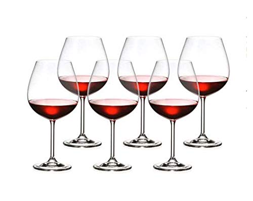 Jogo de Taça Bordeau Vinho de Cristal de 650 ml - 6 unidades