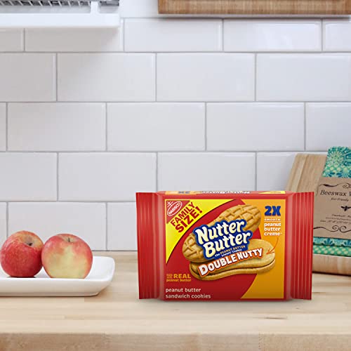 Nutter Butter Double Nutty Peanut Butter Sandwich Cookies, Family Size, 12-15.27 Oz Packs #TOP7