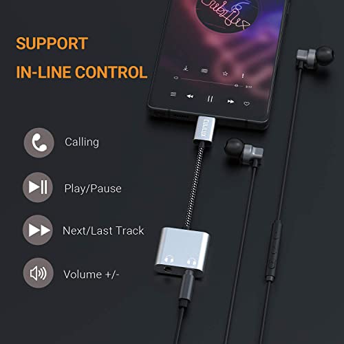 Image of Cubilux USB C Dual Headphones Splitter Compatible with iPhone 17 /16 /15, iPad Pro 13 /11 iPad Air 13 /11 iPad 11 /10, Type C to Double 3.5mm Audio Splitter, 2-Way Earphone Adapter for Phone, Tablet
