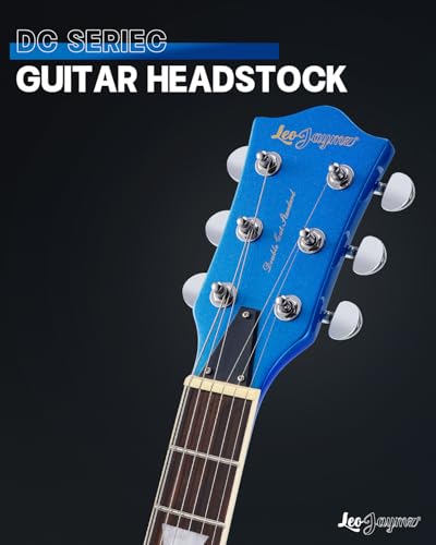 Image of Leo Jaymz 39 Inch Solid Body Electric Guitar - Poplar Wood Body,Maple Neck and Laurel Wood Fretboard (Navy Blue)