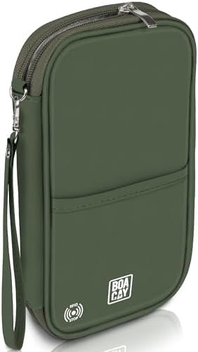 BOACAY Travel Document Organizer with RFID, Family Passport Holde...