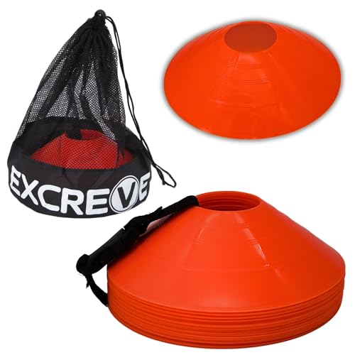 Agility Soccer Cones Set of 24 with Carry Bag