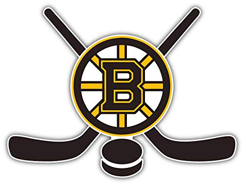 Boston City Hockey Sport Sticks Bruin Car Bumper Sticker Decal 5'' X 4'' #TOP22