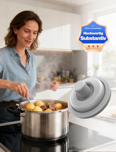 Foto von Schnellkochtopf Ersatzteil für WMF, Kochsignal Dichtung Kompatibel mit WMF Perfect & Perfect Plus Schnellkochtöpfe 2,5l - 8,5l, Ø 18 cm und 22 cm Silikon (1)