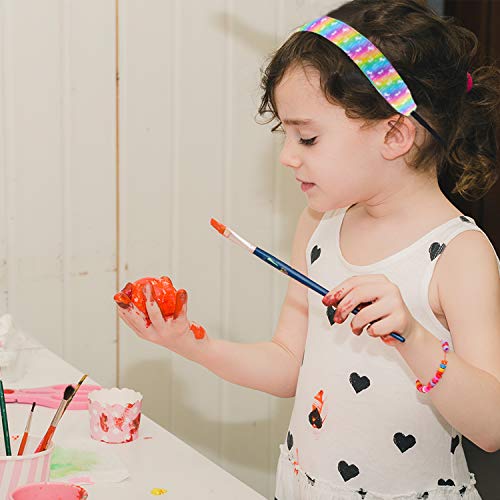 Sylfaiy 6 PCS Elastic Headbands for Girls, Stretchy Adjustable Hair Bands for Women, Non Slip Unicorn Hair Bands Hair Accessories for Teens, Hair Accessories Party Favors for Kids (Rainbow Unicorn)