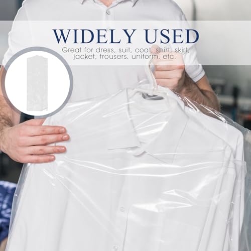 Vaguelly 30pcs Transparent Garment Bags for Clothes Storage Lightweight Dust Covers for Suits Jackets and for Home and Travel Use3