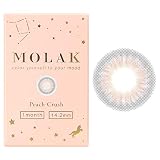 宮脇咲良イメージモデル カラコン MOLAK モラク マンスリー 2枚入り ピーチクラッシュ（度なし）[0.00]
