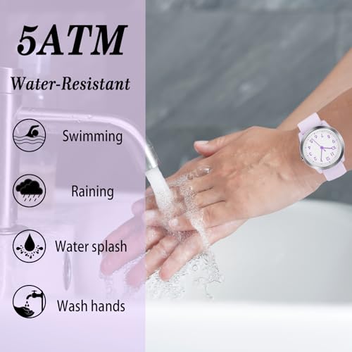 Nurses Watch for Nurses, Doctors, Medical Professionals, Students, Easy to Read Dial, 50M Waterproof Women\'s Men Medical Analog Watch with Second Hand, Soft Breathable Silicone Band