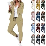 Ensemble de survêtement 2 pièces : survêtement deux pièces pour femme, y compris un haut décontracté, un pantalon de jogging et un pantalon taille haute. Ensembles assortis avec poches, disponibles en gilet sans manches, manches longues et styles tricotés. Design surdimensionné de couleur unie, coupe ample et large, vêtement urbain classique pour femme, pour l'été au quotidien et les vacances.