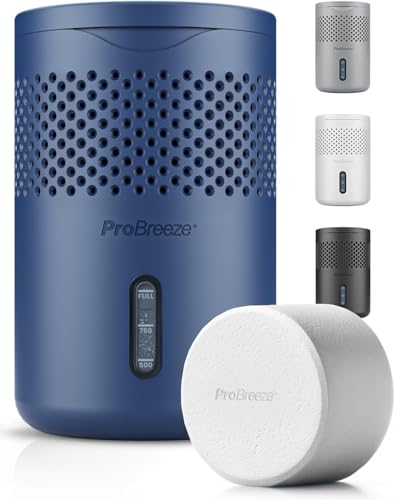 Pro Breeze Osmo Deshumidificateur d Air, Absorbeur d'Humidité – Silencieux & Réutilisable contre l’Humidité – Avec Recharge – Sans Électricité...