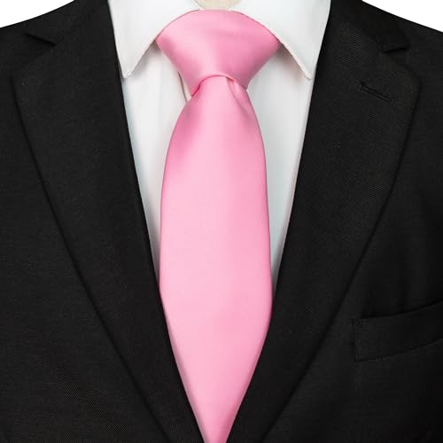 Image of JEMYGINS Solid Color Tie Mens Necktie for Business and Wedding