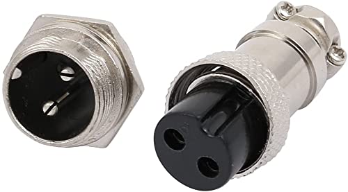 Conector de Aviación XYZOOM 2 Pin Metal 16mm Pack 2 miniatura 2