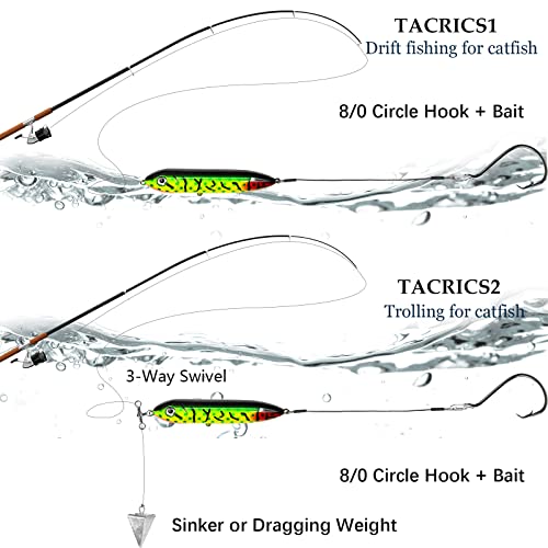 Gourami Catfish rig,Demon Dragon Catfish Floats,Santee Cooper Dragging Rattler Rig,Chunky Catfishing Rigs for Lake River Bank