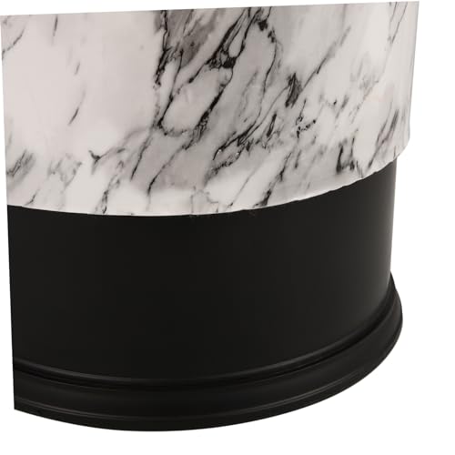 Caneca de basuras con diseño mármol blanco para baño y cocina miniatura 3