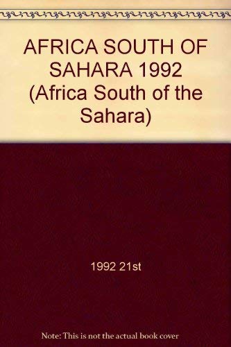 AFRICA SOUTH OF SAHARA 1992 0946653712 Book Cover